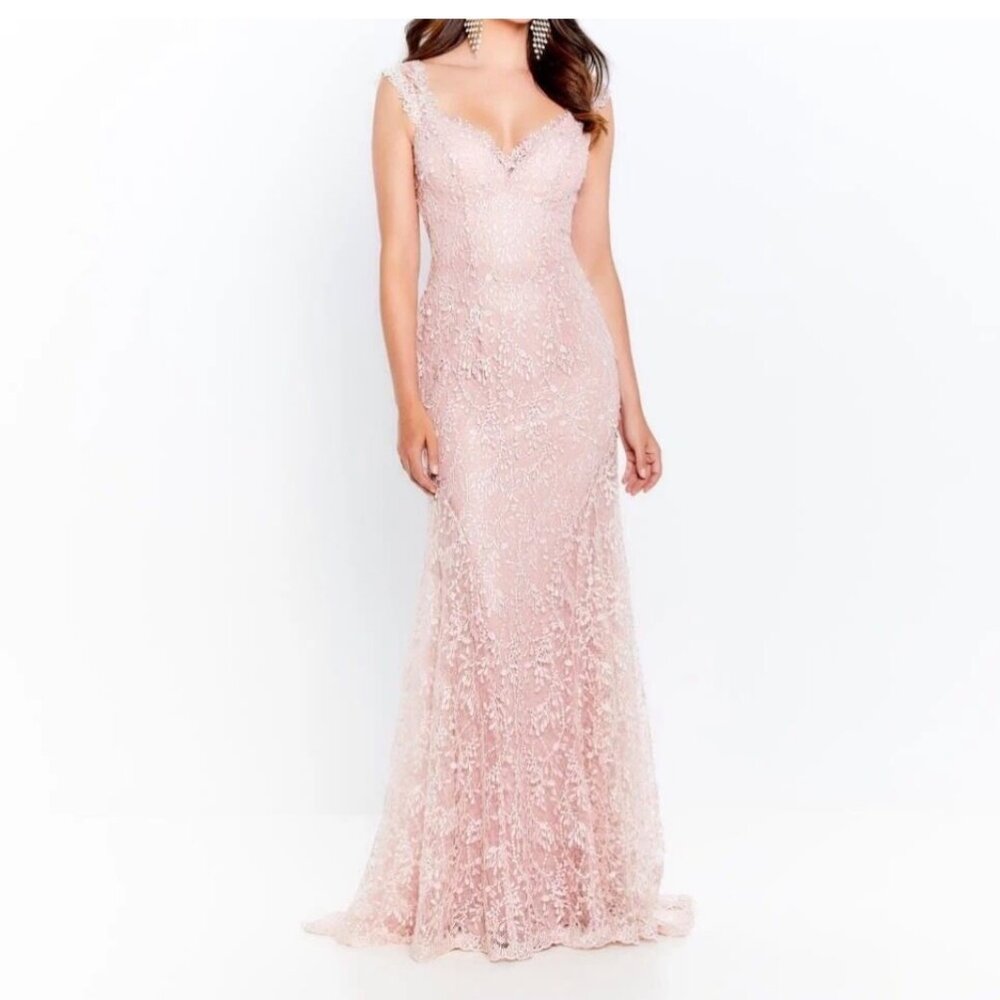 Montage by Mon Cheri #120913, English Rose Color, Size 16 NWT! (Store Sample)